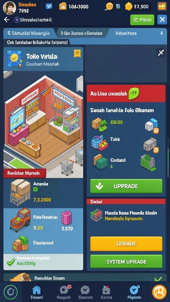 Tampilan antarmuka GOGORUMMY yang menarik.