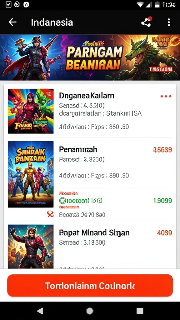 Screenshot 2: Pertarungan melawan monster yang menegangkan.