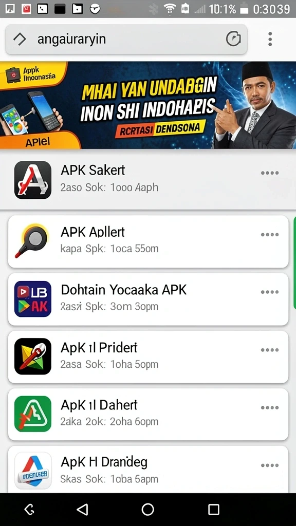 Tangkapan layar menunjukkan berbagai pilihan permainan yang tersedia.