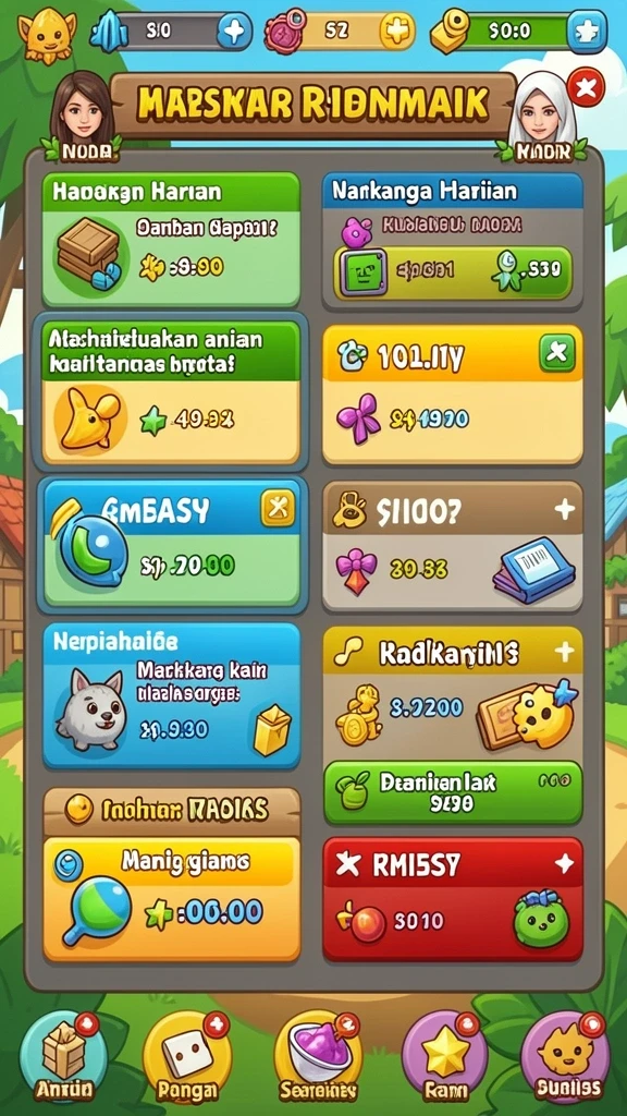 Level yang beragam dengan berbagai tingkat kesulitan.