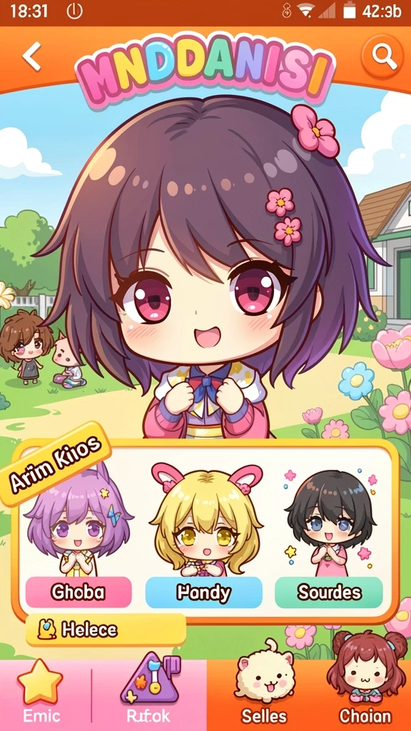 Tampilan antarmuka game yang menarik.