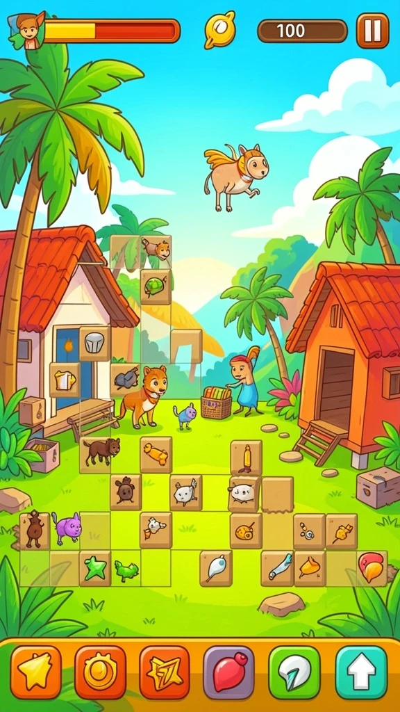 Tampilan utama game yang menarik dan intuitif.