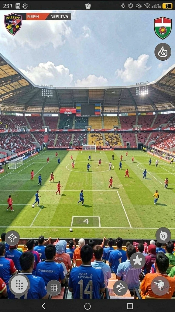 Momen seru saat bertarung dalam arena.